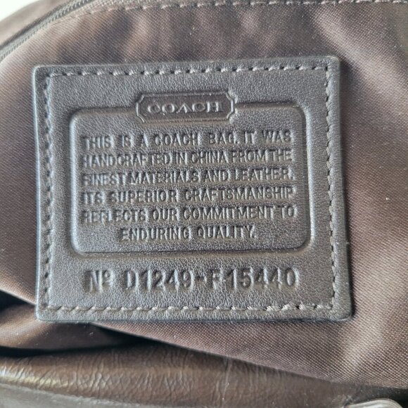 Coach Ashley Signature Sateen Brown/Khaki Satchel Handbag - Picture 2 of 16